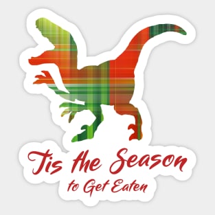 Christmas T-Rex Dinosaur Sticker